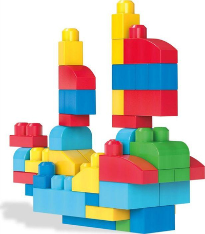 Kubëza Mega Bloks First Builders - çantë e kaltër ,60 elemente (DCH55)