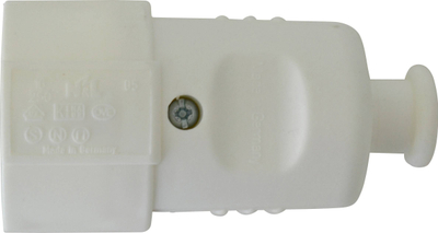 Kuplung prizë N &amp; L 17259, 230V, plastik, e bardhë