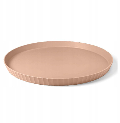Tabaka rrumbullake plastike, 40 cm, rozë mat