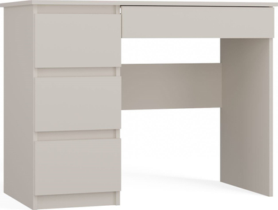 Tavolinë pune Mijas Desk Left Cashmere, 3 sirtarë, panel i laminuar, bezhë cashmere
