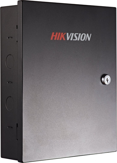 Sistem kontrolli aksesi Hikvision DS-K2804, njësi kryesore 4 dyer, TCP/IP, i zi