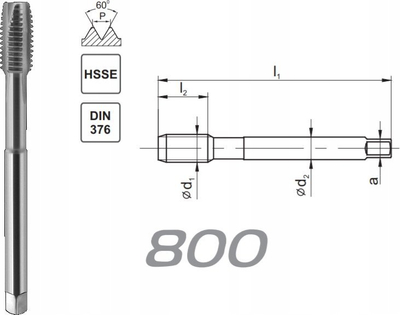 Çeq makine Fanar 800, 3/4-16 UNF, DIN 374, HSSE