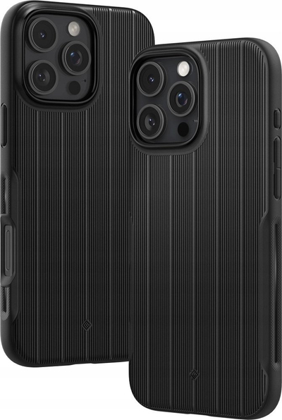 Mbrojtëse telefoni Spigen Caseology Dual Grip MagSafe, për iPhone 16 Pro, Onyx Black, e zezë