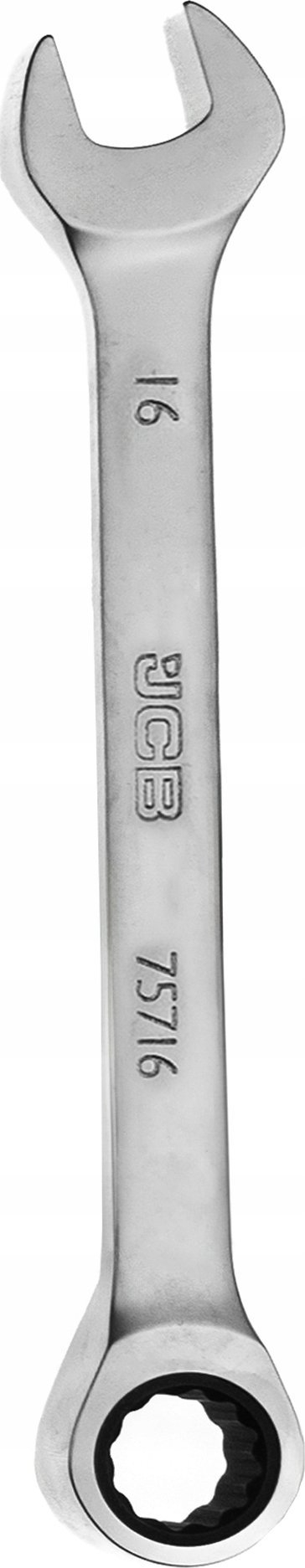 Çelës unazor JCB 75716, kombinim me ratchet, 16mm, ngjyrë argjendi