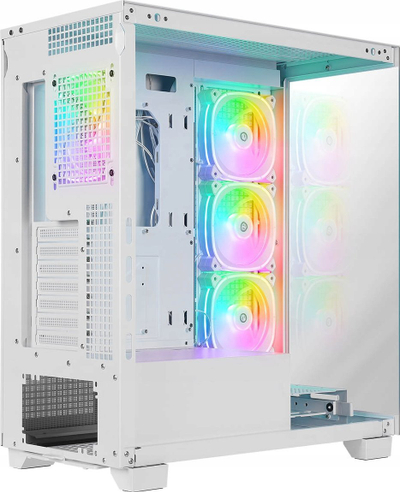 Kasa PC Rampage Hydra V1, me ARGB Fan Hub, USB C, e bardhë