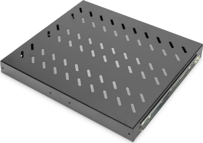 Raft tërheqës për kabinet 19" Digitus DN-19 TRAY-2-600-SW, 1U, 25 kg, i zi