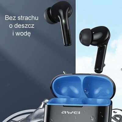 Kufje wireless Awei T1 Pro, Bluetooth 5.3, IPX6, e zezë jeshile