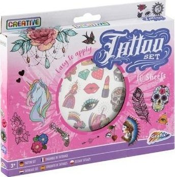 Set tatuazhesh të përkohshme Grafix Creative Tattoo për vajza, për fëmijë 3+