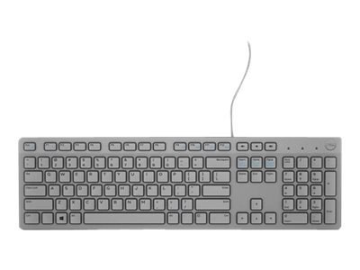 Tastierë DELL KB216, me kabllo USB, QWERTY US International, gri