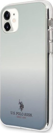Mbrojtëse U.S. Polo ASSN Gradient Pattern Collection për iPhone 11, e kaltër 