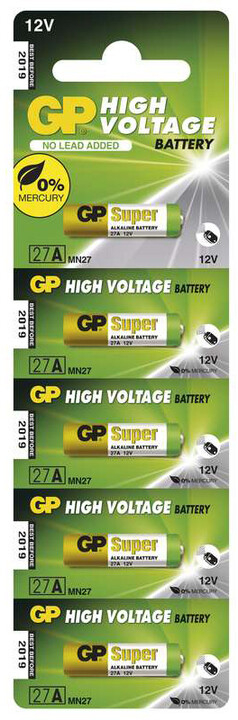 Bateri GP 27AF, 12V, 5ks