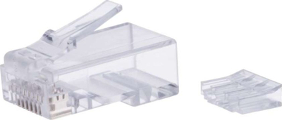 Konektor RJ45 UTP CAT6, set 20 copë, transparent