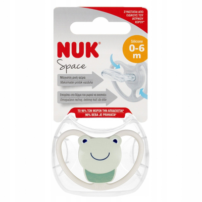 Qetësuese silikoni Mam Space Frog, 0 6 muaj, 1 copë, jeshile