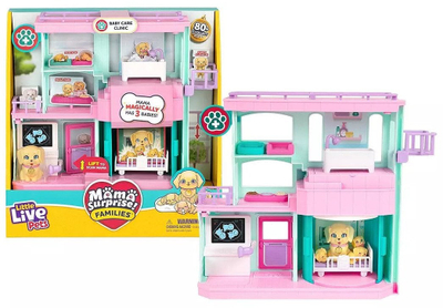 Set lodrash Little Live Pets Mama Surprise Baby Care Clinic, Golden Retriever, për kalamaj 5+