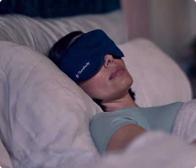 Maskë gjumi Therabody SleepMask, ergonomike, material i butë, blu