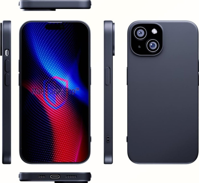 Заштита за телефон 3MK Matt Case Pro за iPhone 15, TPU 1.8mm, црна