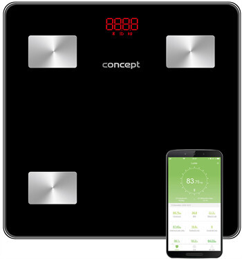 Peshore digjitale Concept Perfect Health VO4001, kapaciteti 180 kg, e zezë z65379