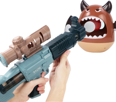Lodër arcade ProNice Shooting Hungry Monsters, lojë qitjeje, për kalamaj, me plot ngjyra