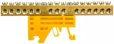 Заштитна клема Simet Z-3103, 15x4 mm², за шини TS35, жолта