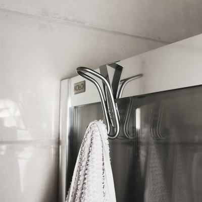Varëse dyshe për derë dhe dollap, çelik inox, set 2 copë, argjendtë