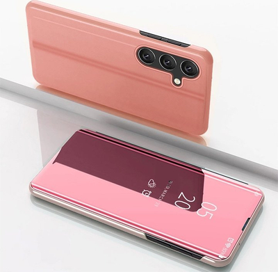 Kuti telefoni Hurtel Clear View për Samsung Galaxy A26, me flip, rozë