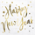 Peceta të thata Party Deco me mbishkrim "Happy New Year", 33x33cm, 20 copë