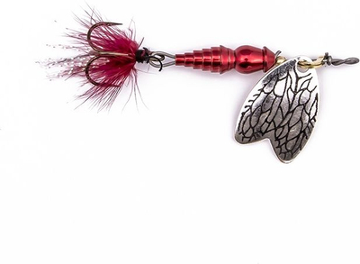 Karrem për peshkim Mepps Spinner Bug Cherry, 4g, argjendtë / kuq