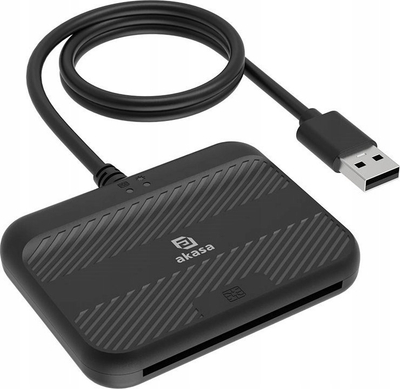 Lexues karte ID elektronike Akasa, Smart Card, USB, i zi