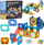 Set blloqe magnetike 3D AR5250, 49 elemente, pistë ndriçuese me toptha, shumëngjyrësh