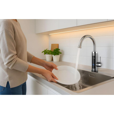 Rubinet elektrik kuzhine N'oveen IWH480, 3600W, ekran LCD, ngjyrë argjendtë