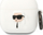 Mbulesë Karl Lagerfeld për Apple AirPods 4 KLA4RUNIKH, silikon 3D, e bardhë