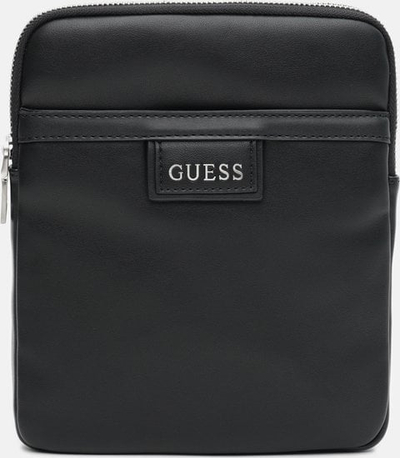 Çantë shpatulle Guess, tekstil, 19 x 23 x 2 cm, e zezë