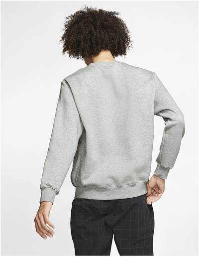 Bluza Nike Sportswear Club Fleece Crewneck për meshkuj, pambuk, e hirtë
