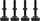 Këmbë rregulluese Lanberg AK-1602-B, M10, set 4 copë, të zeza