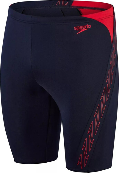 Rroba banje jammer Speedo Hyper Boom Splice, ECO Endurance+, për burra, blu e errët me të kuqe