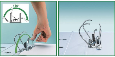 Досие со механизам Leitz 180° Active Solid A4, 62mm, црно