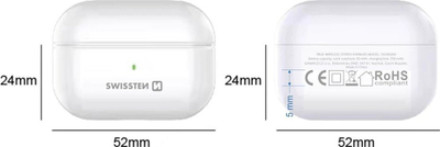 Слушалки Bluetooth Swissten Minipods 54200200, без кабел, бели
