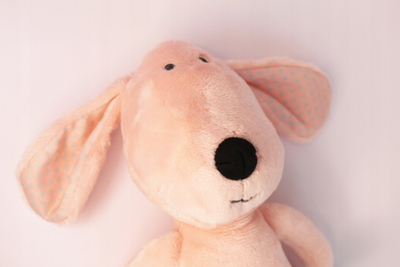 Lodër pelushi Balibazoo Little Dog Tulimy, 28 cm, roz rozë