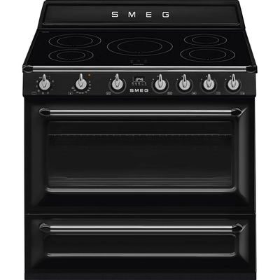 Sobë SMEG Victoria Aesthetic TR90IBL2, 90x60 cm, 10600 W, e zezë
