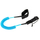 Litar sigurie për SUP Enero Safety Leash, 10 feet, spiral, blu