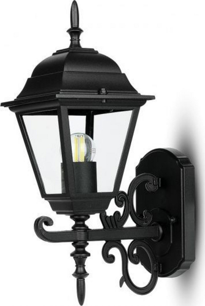 Llambë muri për kopësht V-TAC VT-760 UP 7519, E27, 60W, e zezë