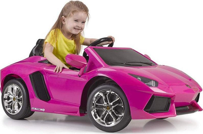 Makinë elektrike për kalamaj Feber Lamborghini Aventador, 6V, me telekomandë, rozë