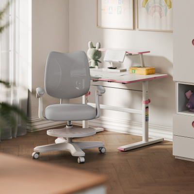 Karrige ergonomike zyre Mark Adler Junior 4.6, rrotulluese, me rrjetë, gri