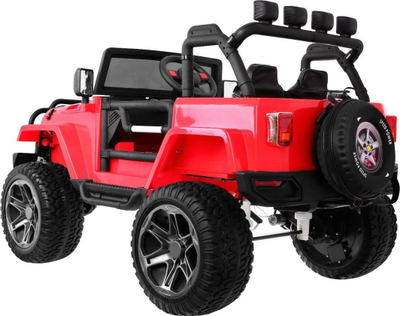 Електричен џип за деца Ramiz Monster Jeep 4x4, 2 седишта, родителска далечинска контрола, црвен