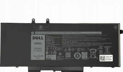 Bateri për laptop Dell 4C, 68WHr, Li-Ion, e zezë