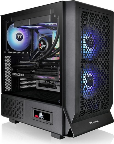 Kasë Thermaltake Ceres 330 TG ARGB, e zezë, Midi Tower