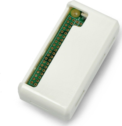 Kuti Raspberry Pi Zero, plastike ABS, për mur, e bardhë