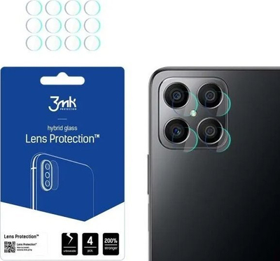 Mbrojtëse xhami për kamerë 3MK Lens Protection, 4 copë, për Honor X8 5G, transparente