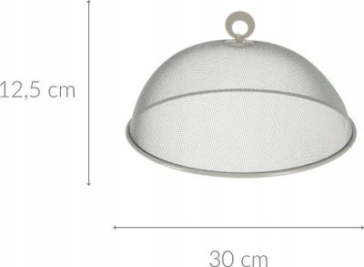 Kapak metalik Excellent Houseware, 30 cm, i lartë, gri