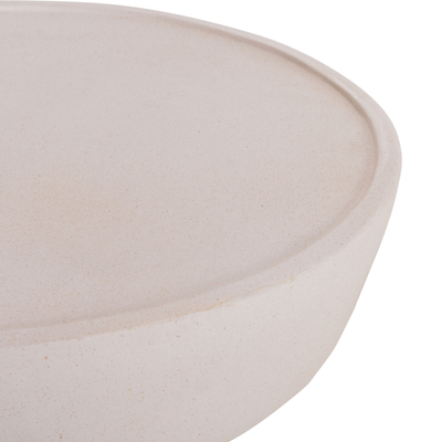 Tavolinë anësore HomeMarkt Pirson Round, fiber cement, diametër 60 cm, e bardhë